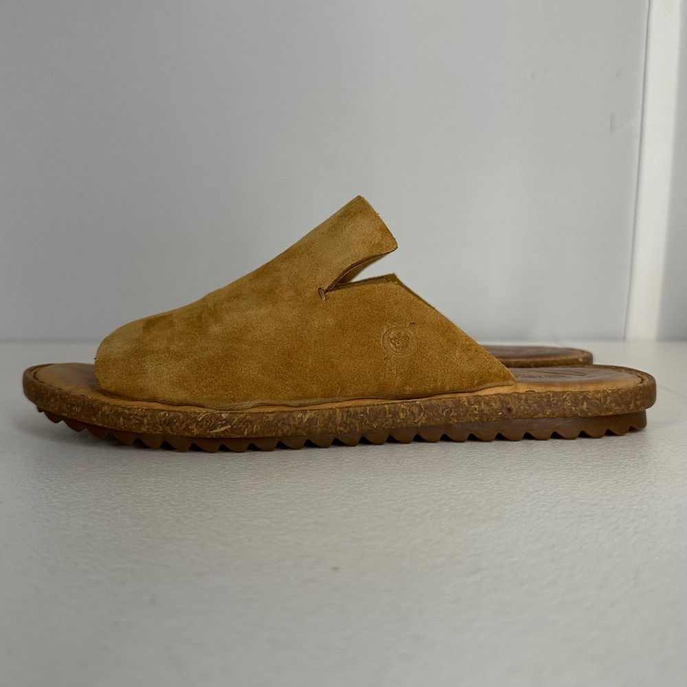 Born Women's Suede Leather Slide Sandals Size 8M Tan Brown BR0022037 NWOBox - Picture 7 of 15